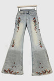 Floral Flare Jeans