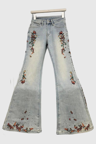 Floral Flare Jeans