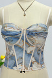 Floral Bustier Tank Top
