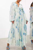 Floral Print Maxi Casual Dress