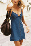 Sleeveless Denim Mini Dress