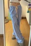 Striped Drawstring Casual Pants