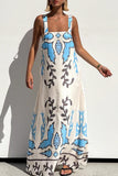 Patterned Maxi Casual Dress