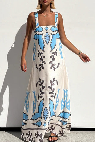 Patterned Maxi Casual Dress