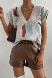 Abstract Pattern Sweater Vest