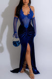 Elegant Evening Gown with Split Detail