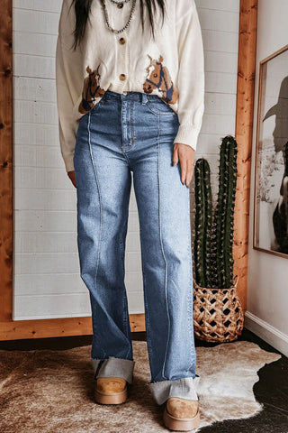 Classic Straight-Leg Denim Jeans