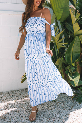 Floral Smocked Tiered Maxi Dress