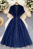 Button-Front Casual Dress