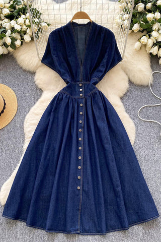 Button-Front Casual Dress