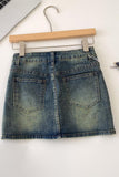 Button-Front Mini Skirt