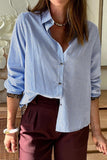 Stripe Button-Up Long Sleeve Shirt