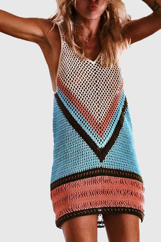 Sleeveless Crochet Beach Cover-Up