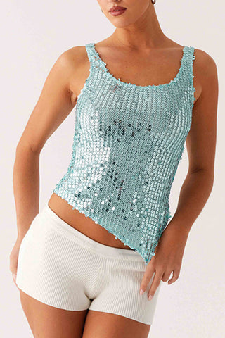 Sequin Embellished Tank Top