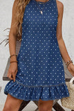 Polka Dot Denim Dress