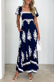 Patterned Bohemian Maxi Dress