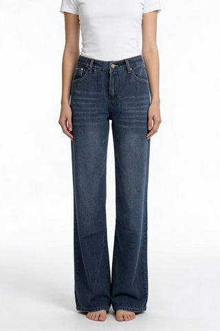 Classic Wide-Leg Denim Jeans