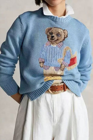 Bear Graphic Knit Sweater