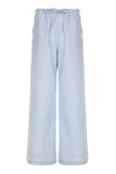 Gingham Drawstring Wide-Leg Pants