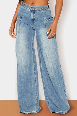 High-Waisted Wide-Leg Jeans