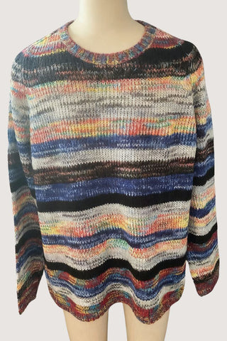 Vibrant Multicolor Knit Cardigan