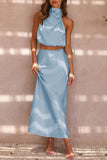 Elegant Sleeveless Casual Set