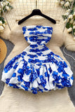 Strapless Floral Bubble Dress