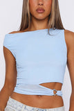 Cutout Ring Detail Crop Top