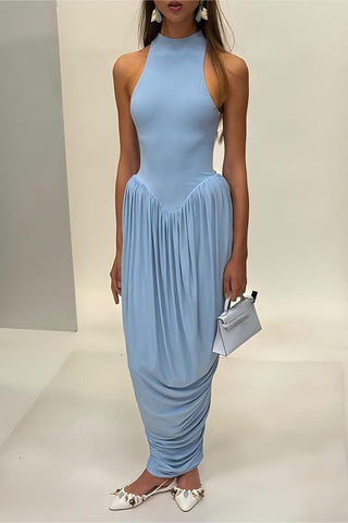 Elegant High-Neck Evening Gown