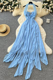 Elegant Halter Casual Dress