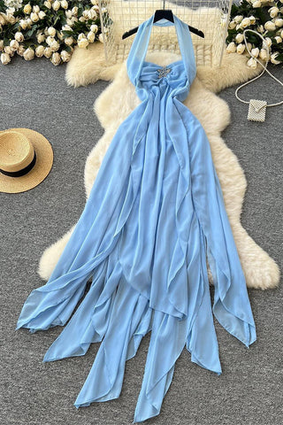 Elegant Halter Casual Dress
