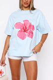 Graphic Flower Print T-Shirt