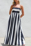 Striped Maxi Casual Dress
