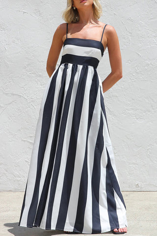 Striped Maxi Casual Dress
