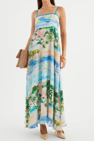Relaxed Cityscape Maxi Dress