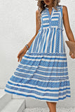 Sleeveless Geometric Print Casual Dress
