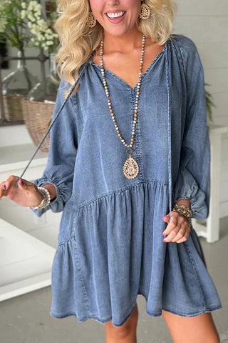 Casual Denim Shift Dress
