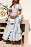 Button-Front Casual Midi Dress