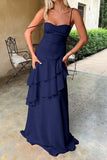 Layered Ruffle Strap Dress