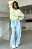 Graphic Pullover Pants Set