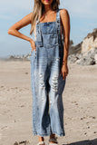 Distressed Overall Jumpsuit