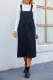 Sleeveless Denim Pinafore Jumpsuit