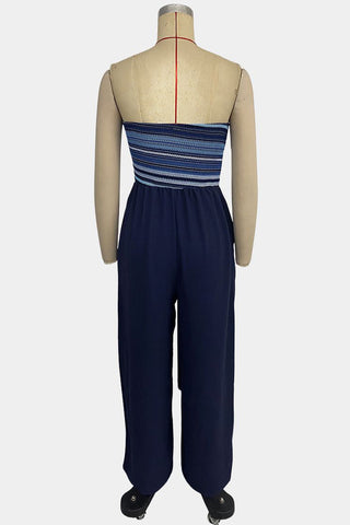 Strapless Wide-Leg Jumpsuit