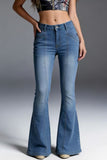 High Waist Flared Denim Jeans