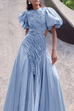 Puff Sleeve Casual Dress