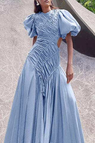 Puff Sleeve Casual Dress