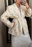 Floral Belted Blazer