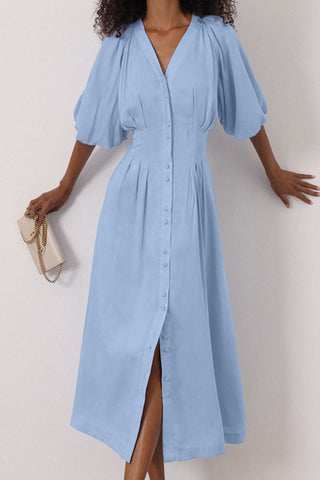 Button-Down Casual Maxi Dress
