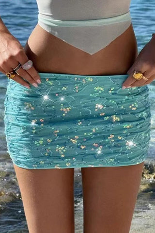 Sequin Embellished Mini Skirt