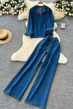 Classic Denim Pants Set